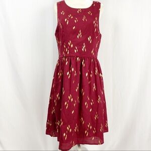 EVERLY Fit Flare Sleeveless Dress Sz L ZIP Up Back